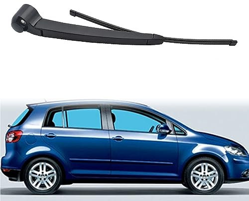 Heckwischerarm Heckscheibenwischer für golf plus 5 m1 2005-2008, Hinterer Scheibenwischerarm und Blatt Set Gummi Reinigungsfenster Ersatzteile