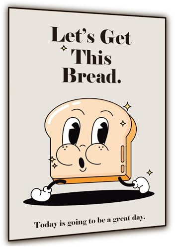 Wonkali Lustiges, grooviges positives Affirmations-Poster für Büro, Wanddekoration, 70er Jahre, 30,5 x 45,7 cm, ungerahmt, Leinwandposter