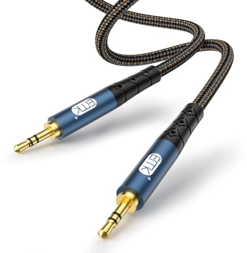 EMK 3,5mm klinke für Laptop Jack 3,5mm Aux Stereo Audio Klinkenkabel (0.5m) | 3.5mm Stecker zu Stecker Echo Lautsprecher Jack Kabel für Kopfhörer, Handy, Auto Audio