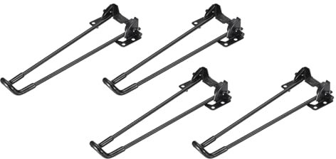 sourcing map Klappbare Tischbeine, 4 Stück 25cm (9,8) Metall Klappbare Tischbeine für Möbel Heimwerkerprojekte, Schwarz