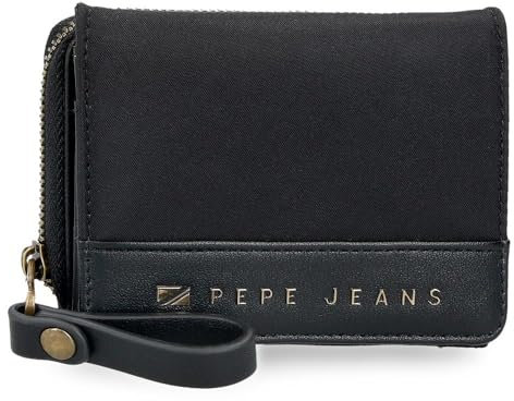 Pepe jeans Morgan Portefeuille avec Porte-Monnaie Noir 10 x 8 x 3 cm Polyester et PU by Joumma Bags, Noir, Talla única, Portefeuille avec Porte-Monnaie
