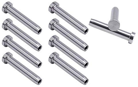 KARFRI 10 Stück Stahl-Vorbaubolzen Sackgassen, Gewindebolzen gepaart mit Kabelspanner für 0,35 cm Kabelgeländer-Set