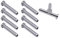 KARFRI 10 Stück Stahl-Vorbaubolzen Sackgassen, Gewindebolzen gepaart mit Kabelspanner für 0,35 cm Kabelgeländer-Set