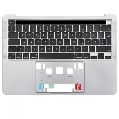 A2289 Topcase Tastatur mit Backlit Touchbar für Apple MacBook Pro Retina 13 2020 Deutsch Silber