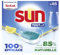 SUN - pastilles lave-vaisselle Tout en 1 Citron 46 tablettes - avec 85% d'ingrédients d'origine naturelle - 100% efficace sur + de 99 taches