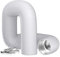 Hon&Guan ø150mm Manguera de Aire PVC, 2,5m Tubo de Aluminio para Secadora, Aire Acondicionado Móvi, Extractor, Campanas de humos sistema de ventilación, con 2 Abrazaderas de Acero Inoxidable, Blanca