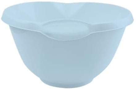 Vision4ever 1Pcs 4L Blue Pastel Mixing Bowl Reusable Unbreakable Colorful Plastic Mixing Bowl with Measurement Markings