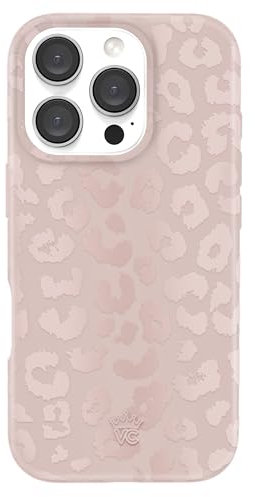 VELVET CAVIAR Leopard Cheetah Print Phone Case for iPhone 16 Pro for Women - Compatible with MagSafe [10ft Drop Tested] - Girly Cute Protective Designer Cover - Nude Neutral Beige Aesthetic