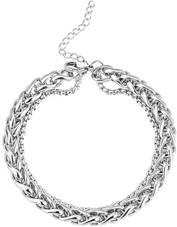 Armbänder für Herren, Herren Armband Edelstahl Armbänder Panzerkette, Herren Edelstahl Cuban Link Armband mit Verschluss