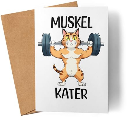 Lilavie-Design Muskelkater Karte Fitness Gym Bodybuilding Workout Kraftsport Training