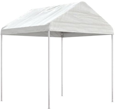 Festzelt Shelter Pergola Partyzelt - Pavillon mit Dach Weiß 13,38x2,28x2,69 m Polyethylen für Events Festival Garten Party