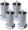 Lot de 4 pieds de meubles réglables en acier inoxydable avec vis M10 pour cuisine/table en verre/table basse/table de chevet, hauteur de 7,9 cm