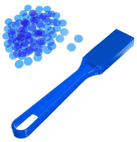 Mikiuly Magnetisches Bingo-Set,Magnetische Stäbe und Bingo Chips Set,Transparente Metallring-Chips für Spielmarken,Für Familienspiele Und Eltern Kind Interaktion Verwendet