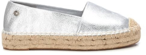XTI - Alpargatas Mujer Plata - Calzado Cómodo y Versátil - Moda Casual - Modelo 14363702 (Talla 37)