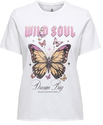 ONLY Onllucy Life Reg S/S Print Top Box Ccjrs