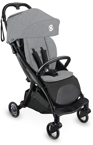 GLOBBER STROLL LITE – Buggy für Baby und Kleinkind, 1-Hand-Falt-Automatik, Leichtgewicht, 5/6 Zoll Bereifung, grau