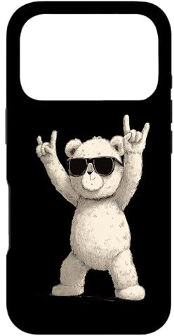 Hülle für iPhone 17 Pro Rock On Teddybär mit Sonnenbrille Fun