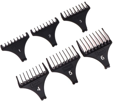6-teiliges Set For T9 1,5/3/4,5/6/9/12 Mm Profi-Haartrimmer, Begrenzungskamm, Universalaufsätze, Friseur-Haarschneideführung