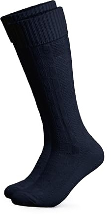 HerzSticht Herren Lange Trachtensocken 1er Pack (Modell: Silberdistel) Blau 39-42