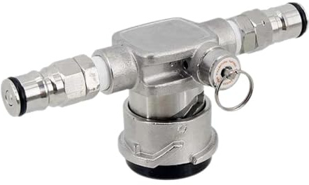 NonMiFyR Keg Dispenser Bierkuppler Ersatzteil mit Ball Lock Steckverbindung Ventil für Zapfanlage Edelstahl Zubehör Heimgebrau Druckentlastend für Gas, Type S
