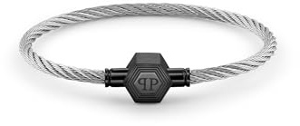 Philipp Plein Herren Armband Edelstahl IP Gun silber PLEIN ENIGMA