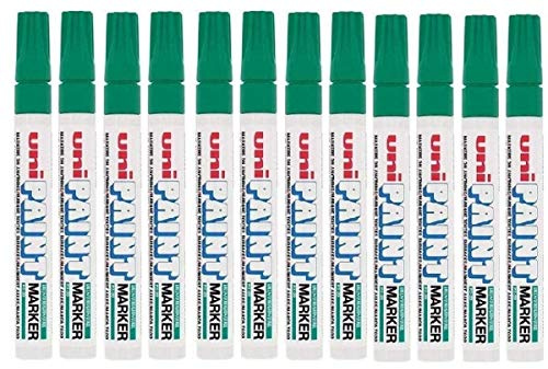 Uniball Uni Paint Ölbild-Marker permanent mittlere Spitze 12er Pack dunkelgrün