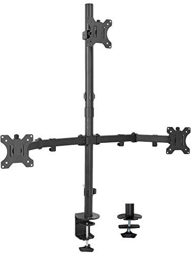 VIVO Triple LCD Monitor Desk Mount Stand Heavy Duty & Fully Adjustable 3 Screens up to 27 ~ (by)