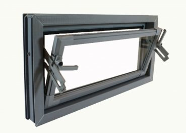 Kellerfenster grau 50 x 50 cm Isolierglas UG-Wert 3,3