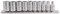 Draper 16398 1/4-Inch Square Drive Metric Sockets on Metal Rail, 10 Piece