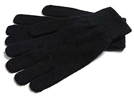 iMongol unverkennbare Handschuhe/Fäustlinge für Damen, 100% reines Kaschmir, warme Wolle schwarz Schwarz
