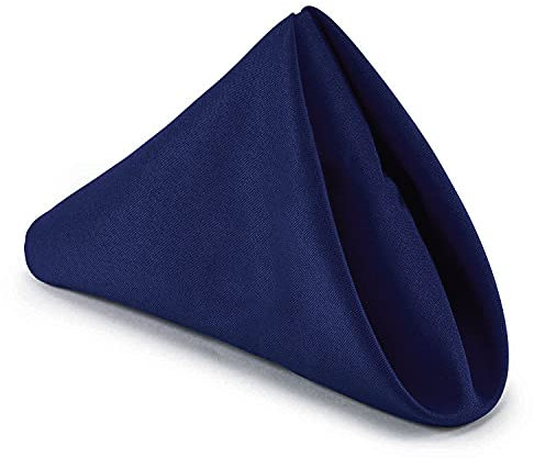 Trimming Shop Blau Tischservietten, quadratisch, aus Polyester, für Restaurants, Jahrestage, Partys, Hochzeiten — Elegante Servietten für Esszimmer für besondere Anlässe, 50 cm x 50 cm, 1 Stck