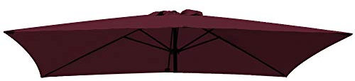 Green Bay Replacement Fabric Garden Parasol Canopy Cover for 3X2m 6 Arm Parasol - Wine