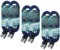 keepdrum DMX-Kabel Set Blau 3-pol XLR je 2x 3m/10m/15m