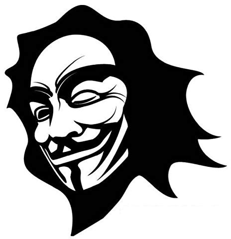 myrockshirt Vendetta Maske Kopf ca 20 cm Aufkleber,Sticker,Decal,Autoaufkleber,UV&Waschanlagenfest,Profi-Qualität