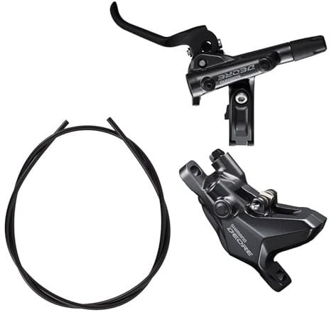 SHIMANO Deore BR-M6100/BL-M6100 Deore Bled Leva freno/Post Mount 2 Pinza per pentola posteriore sinistra, M6100LR, nero