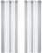 Deconovo Voile Vorhänge mit Ösen, Vorhangschal Transparent Boho Streifenmuster, Fensterschal Schlafzimmer in Leinenoptik, 175x140 cm(HöhexBreite), Hellgrau, 2er Set