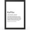 Urhome DIN A4 Kunstdruck Definition Kaffee - Worterklärung wie im Duden Lexikon als Wanddeko Spruch-Poster Deko Wandbild mit Spruch gerahmt für Wohnung Familie Geschenk