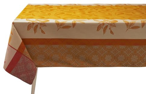 LE JACQUARD FRANÇAIS 27387 Tischdecke Arriere-Pays Melon 175X175 cm Baumwolle