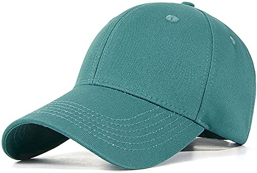 Bakicey Baseball Cap Unisex Outdoor Baseball Cap Kappe Baumwolle Baseball Mützen Erwachsenen Casual Reine Farbe Baseboard Baseballkappe Verstellbar Athletic Baseball Cap Kappe Damen Herren (Smaragd)