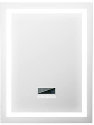 Miroirs cosmétiques muraux Miroir Lumineux à Mural Miroir de Salle de Bain Miroir Lumineux Intelligent avec Haut-Parleur Bluetooth (80 * 60 cm-Bluetooth)