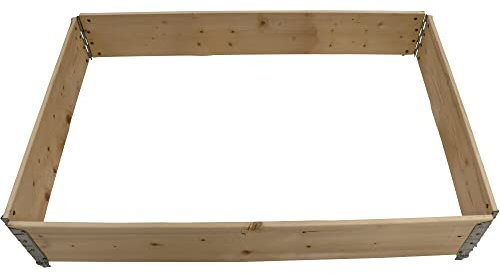 Siena Garden Hochbeet stapelbar, 120 x 80 x 19,5 cm, Natur verzinkte Scharniere