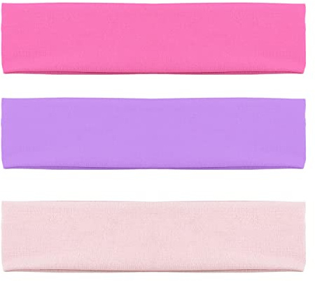 ALLY-MAGIC Dehnbare elastische solide Stirnbänder, Baumwolle Sport Haarband für Frauen Mädchen, geeignet für Yoga, Pilates, Laufen, Radfahren, Y6-TLFD (leicht)