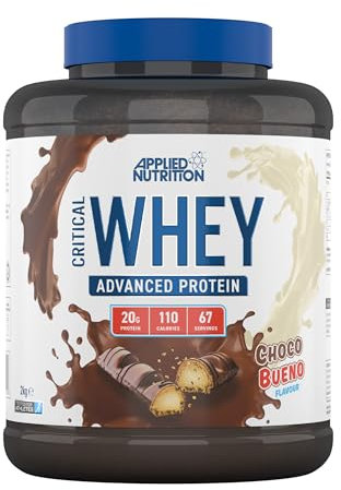 Applied Nutrition Critical Whey Protein Powder 2kg - High Protein Powder, Protein Milkshake, Muscle Building Supplement with BCAAs & Glutamine (2kg - 67 Servings) (Choco Bueno)