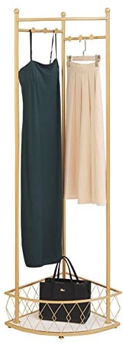 Cre Cra Kleiderständer Gold,Garderobenständer Stabil,Kleiderstange Metall,Eckgarderobe,Kleine kleiderstange,Kleidungsständer,Kleiner Kleiderstander Modern,Mini gaderobenstaender,jackenständer