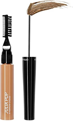 Augenbrauencreme mit Pinsel, Multifunktionale wasserfeste Augenbrauen-Farbcreme, Langanhaltendes, schweißfestes Augenbrauen-Styling-Make-up für 3D Brows Makeup Balm Kasmole