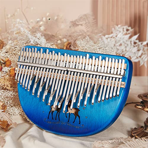Kalimba 34 Tasten Chromatisches Professionelles Daumenklavier Anfänger Keyboard Klavierinstrumente Kalimba (Color : Blue)