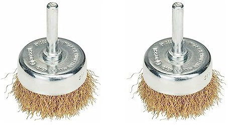 Bosch Professional 2608622008 Schleifzubehör Topfbürste 50 mm Fein, Grau, (Packung mit 2)