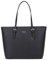 Princely London Shopper Beverly - Premium Handtasche Damen - Geräumige Shopper-Tasche mit Reißverschluss & Innenfächern ((L) Schwarz, L)