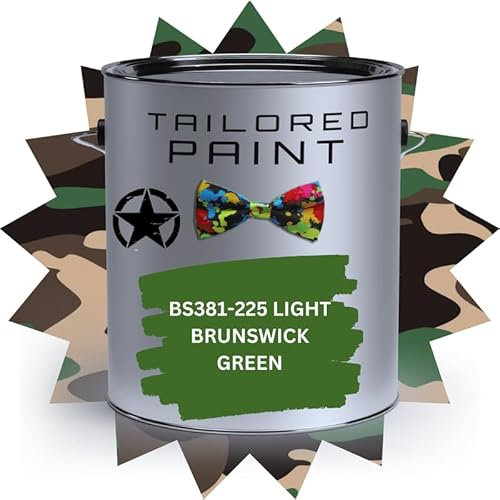 Pennello spray opaco da 2,5 l per uso militare su vernice UPVC per legno, acciaio e plastica, BS381 225 verde brunswick chiaro