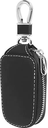 Frotox Car Key Case, Key Wallet PU Leather Key Holder Coin Holder Portable Key Pouch for Men, Women (Black)